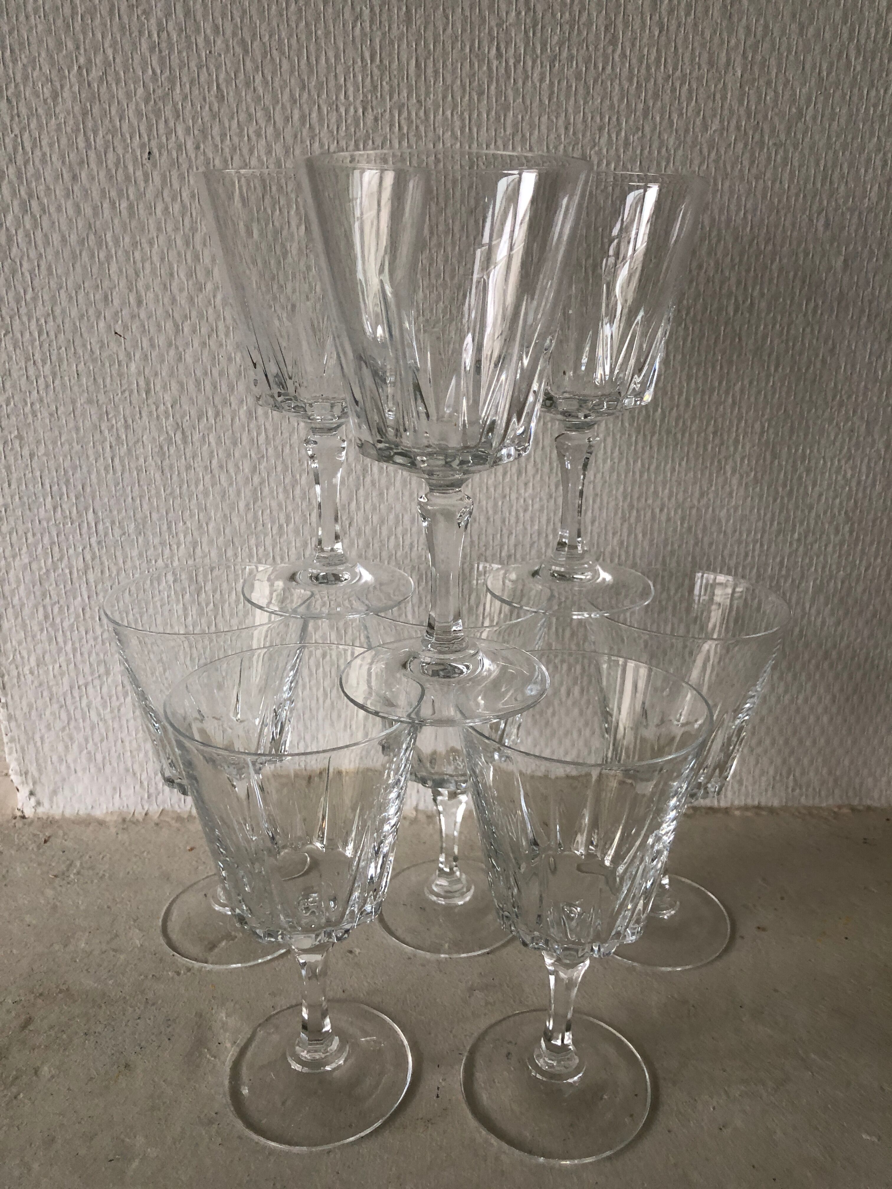 Crystal wine glasses