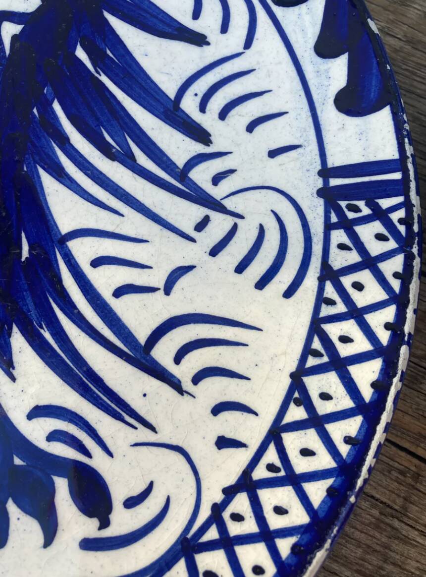 Blue bird decorative plate