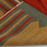 2x6 Red & Green Short Kilim Runner Rug, 73x188Cm