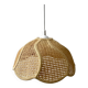 Lotus suspension / rattan petal and vintage beige canning 60s-70s
