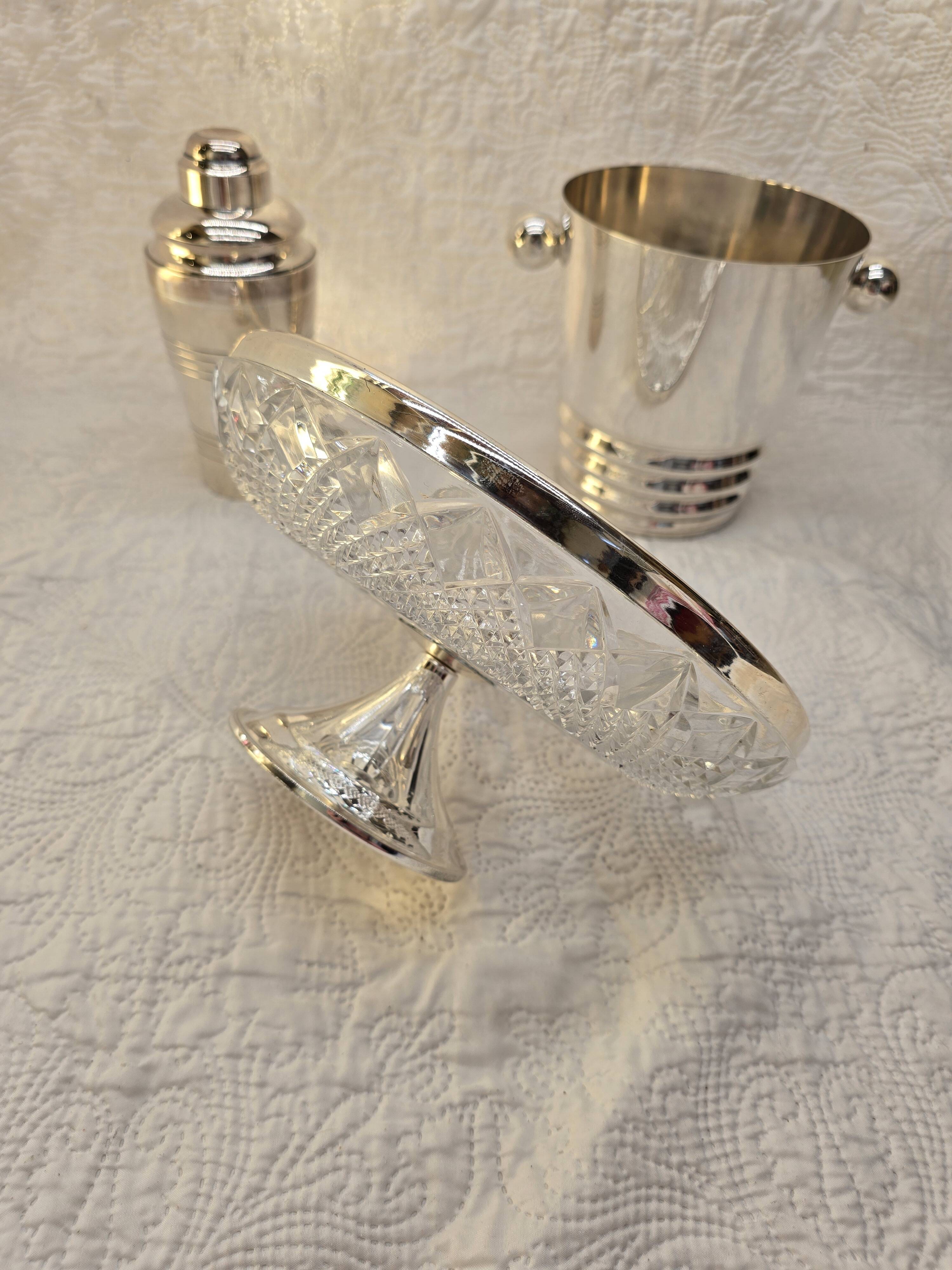 3-piece silver-plated aperitif set