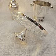 Ensemble à apéritif en métal argenté 3 pièces