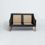 Mid Century Leather Sofa By Borge Mogensen 2208, Danish Design 1960’s