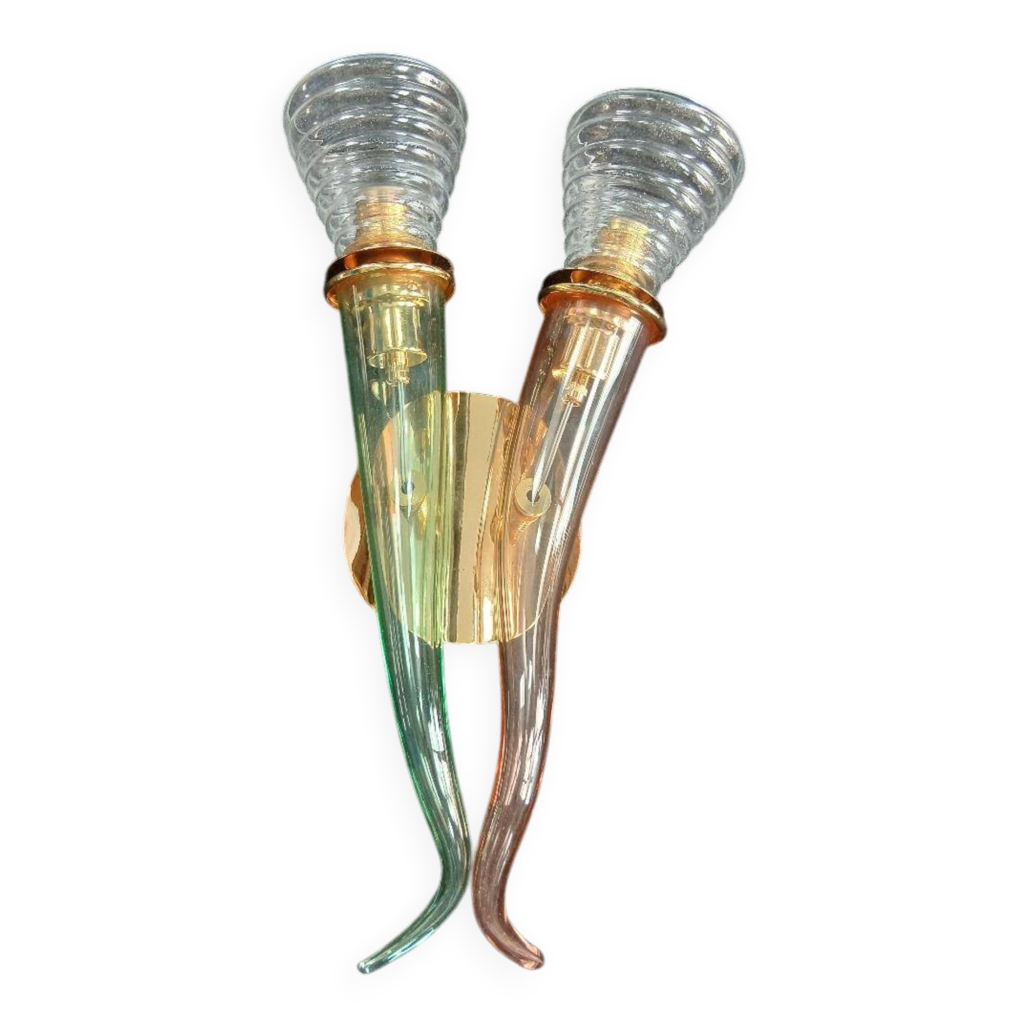 Glass wall light designed by Giuseppe Righetto for Artemide, Italy 1980.