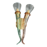 Glass wall light designed by Giuseppe Righetto for Artemide, Italy 1980.