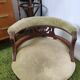 Fauteuil empire velours vert ancien