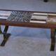 Ceramic and fir coffee table, 1960s