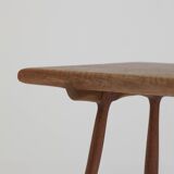 Contemporary handcrafted stool / end table in solid oak and ash wood