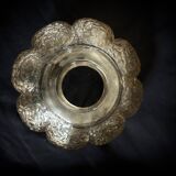 Small glass ball pendant light with amber plant effect