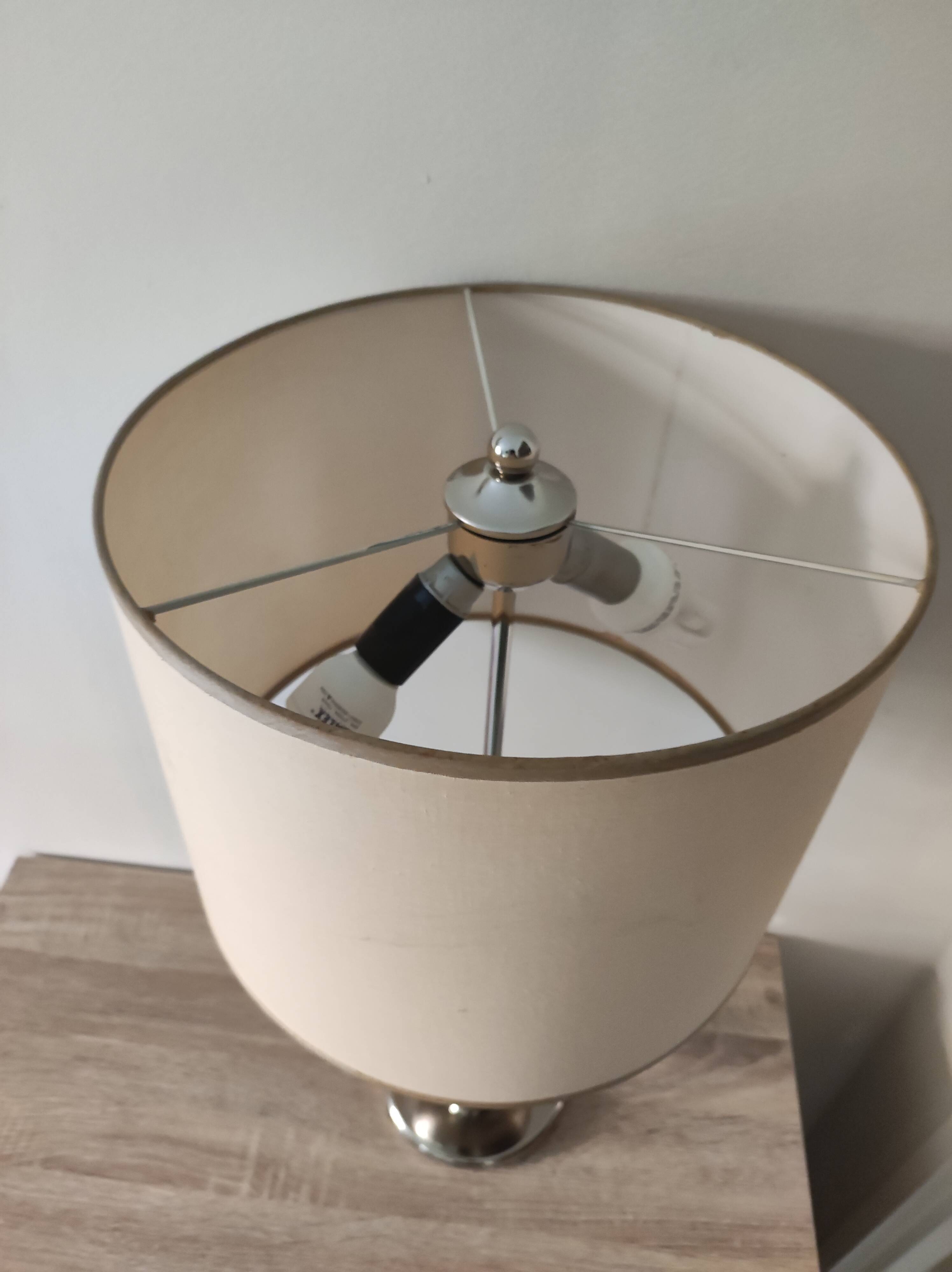 Barber lamp chrome metal brushed aluminum balls