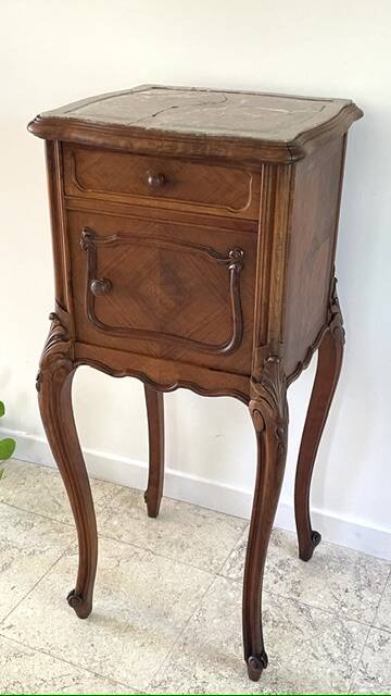 TABLE de Chevet Style Louis XV MARBRE