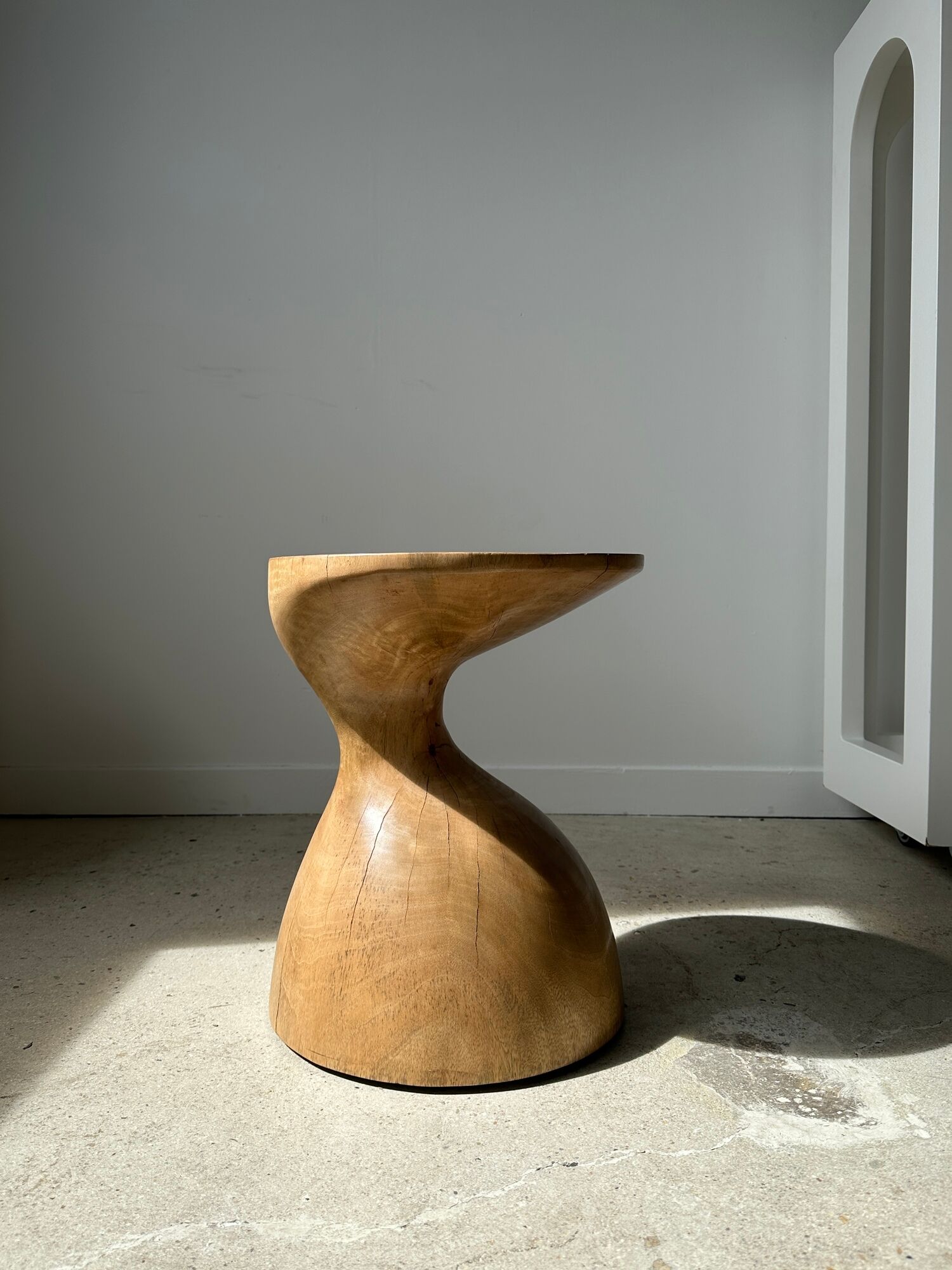 Solid wood sofa end