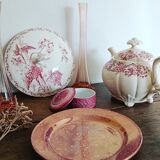 Burgos plate in fine earthenware from Sarreguemines