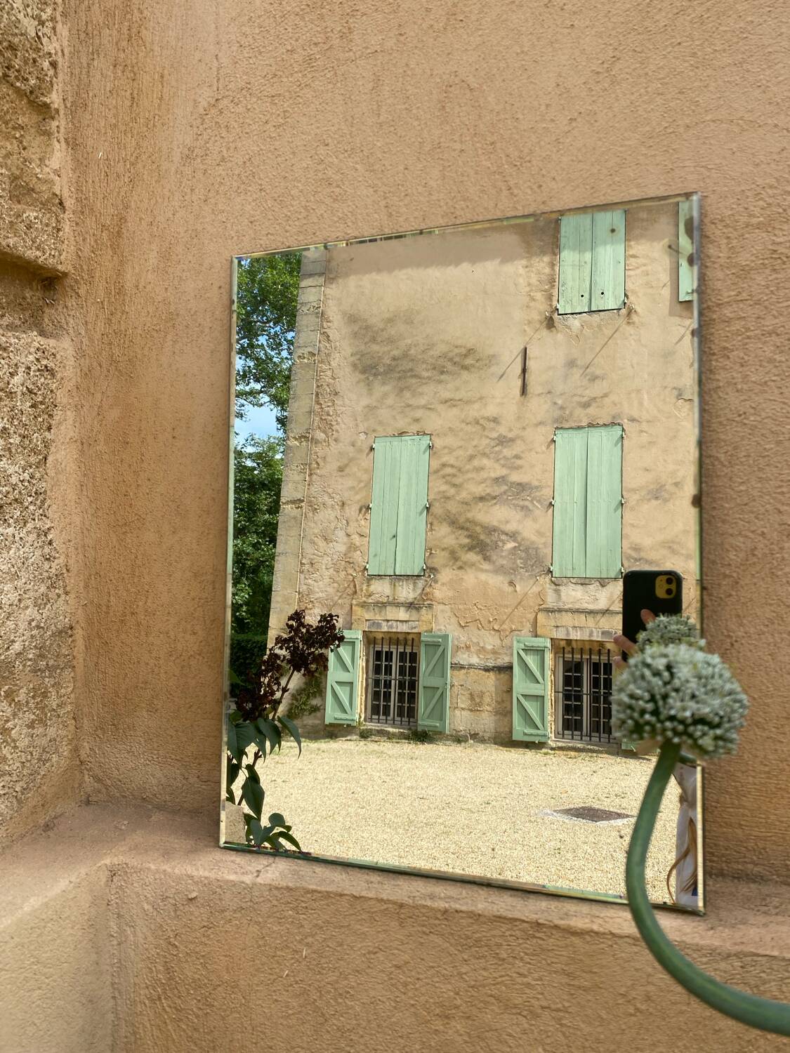 Vintage beveled mirror