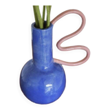 Vase bleu et rose