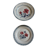 Lot 2 small plates Digoin Sarreguemines Malmaison Marinette
