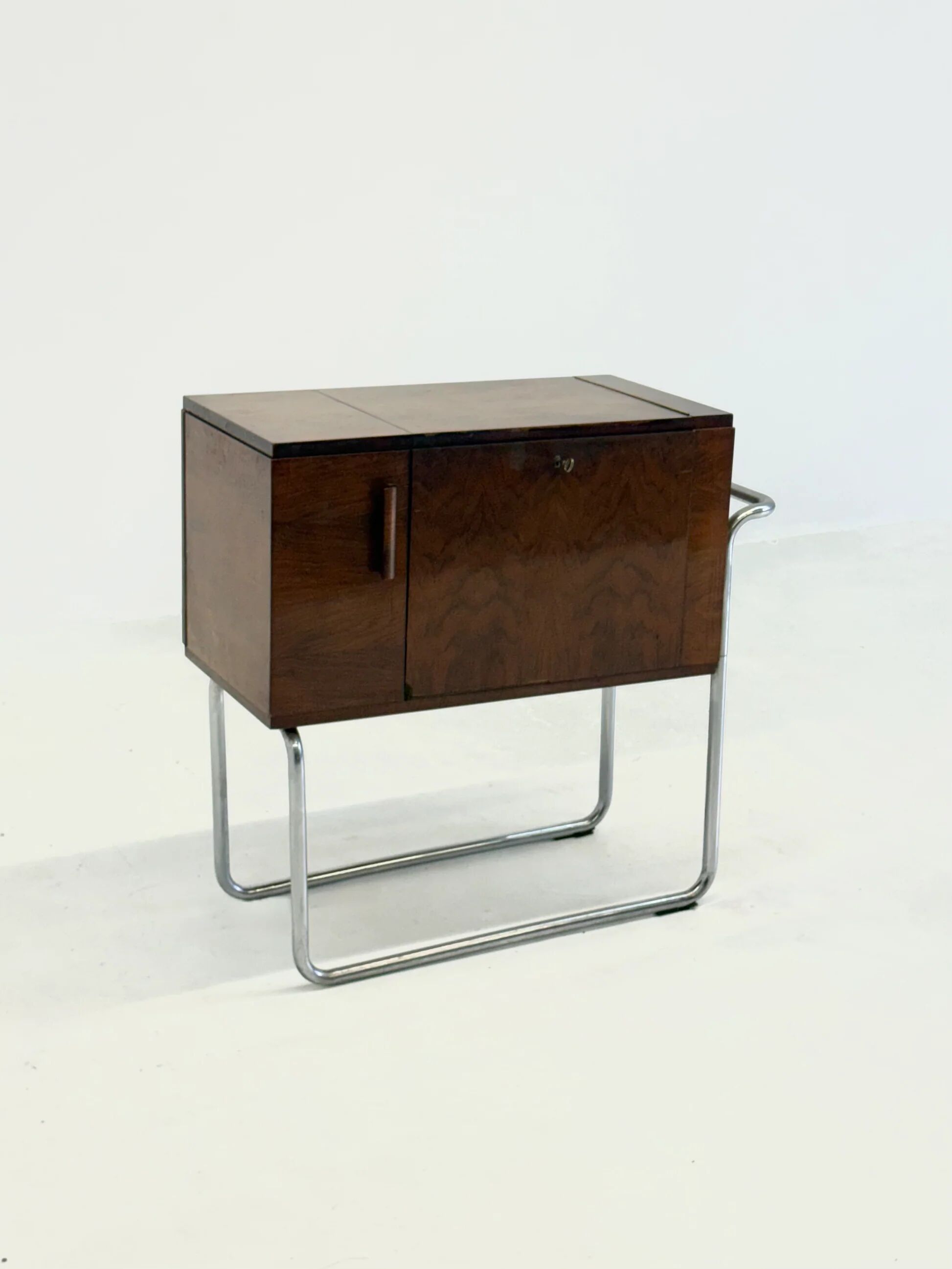 Italian walnut bar cabinet by Cova Milano