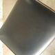 Vintage 70s black skai sled chair