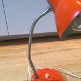 Lamp flexible orange vintage of the 1970s