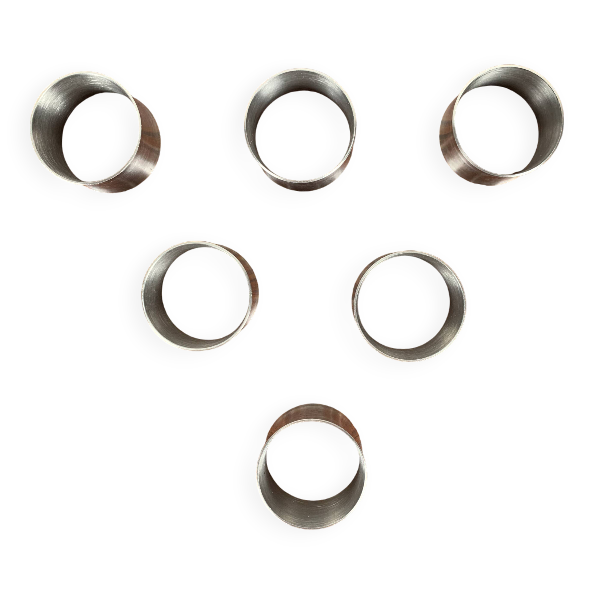 Set de 6 rond de serviette en inox