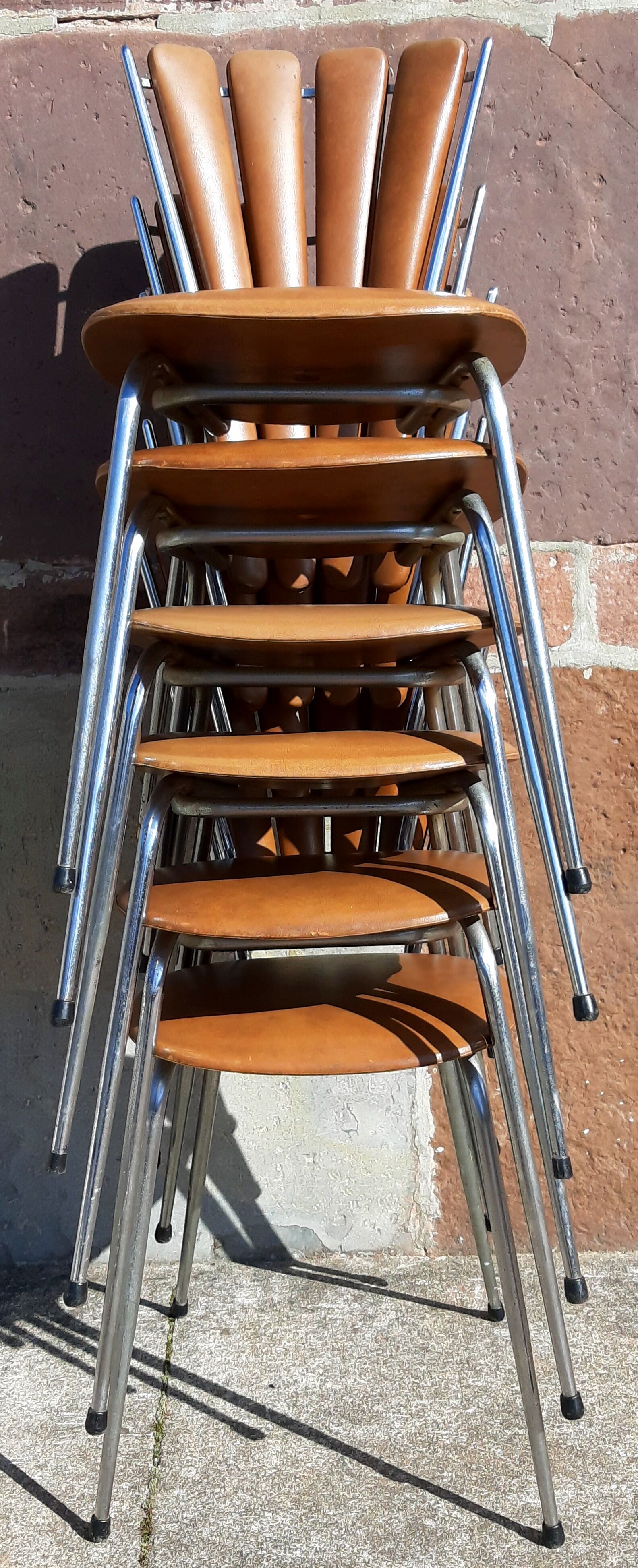 Lot de 6 chaises "pétale" de Soudéxvinyl