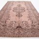 Tapis Vintage Kilim Rose Poudré Motifs Anatoliens, 176x282