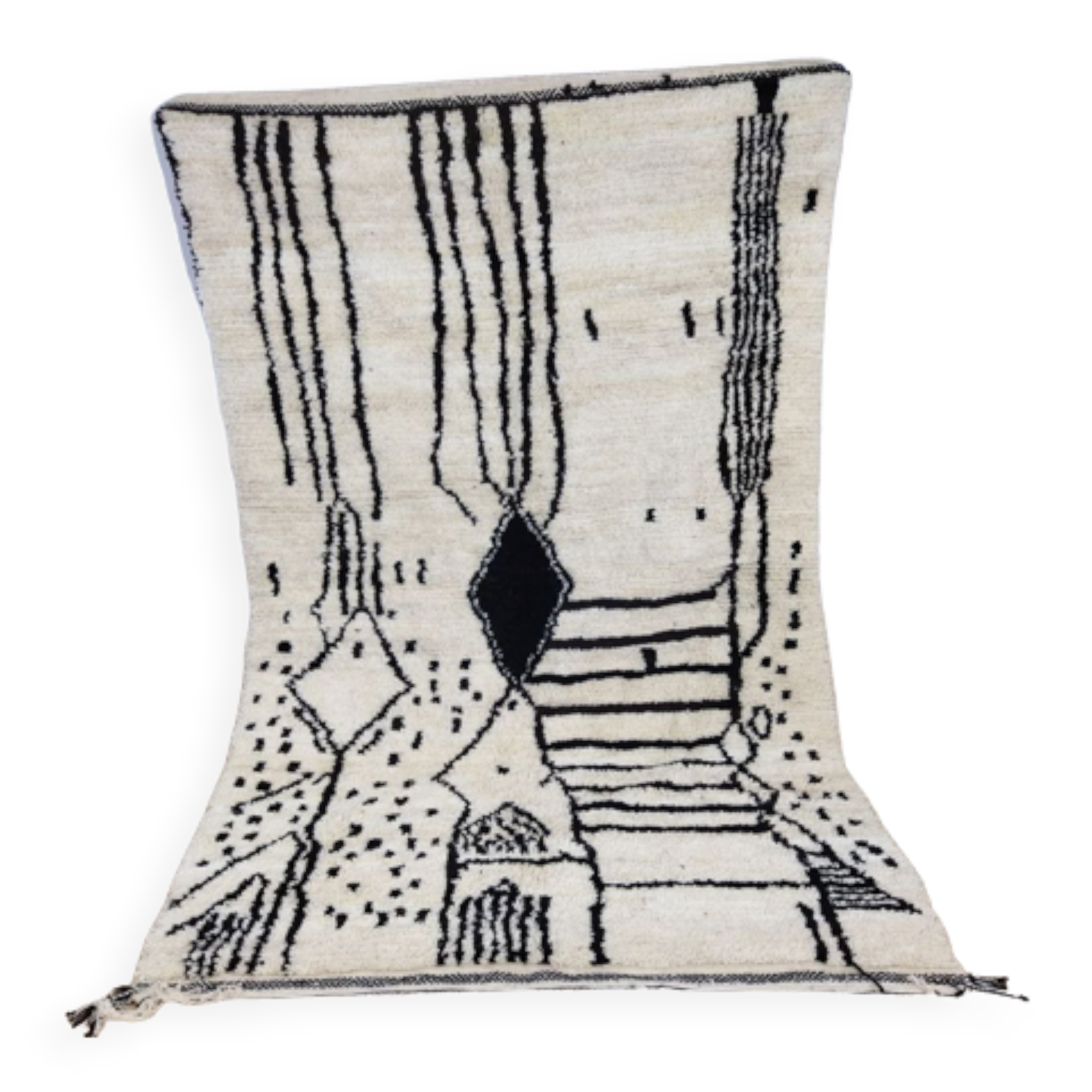 Handmade Moroccan Berber carpet 245 X 142 CM