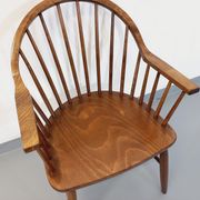 Baumann vintage Bridge Western fan armchair in wood from the 70s