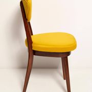 Midcentury Heart Chair in Yellow Satin Dedar Gildo Fabric, Europe, 1960s