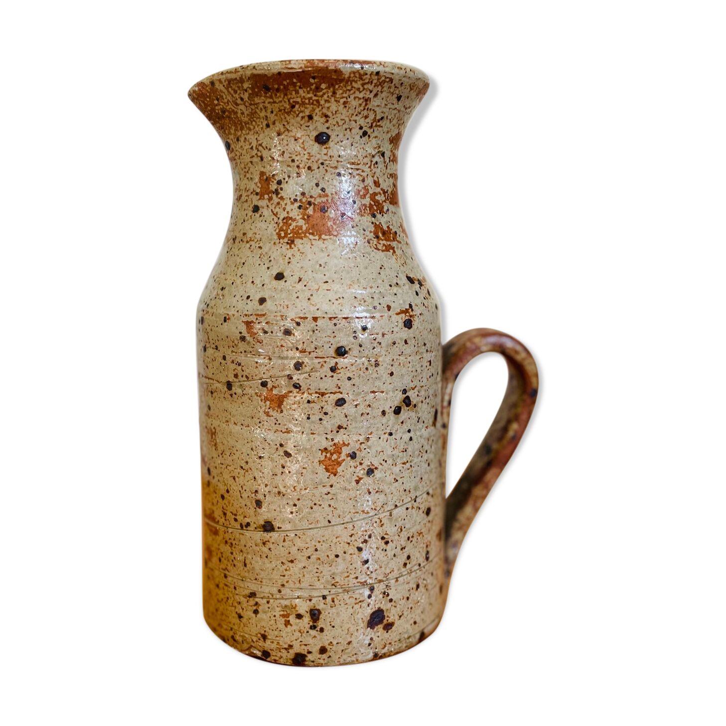 Pichet vase en grès moucheté