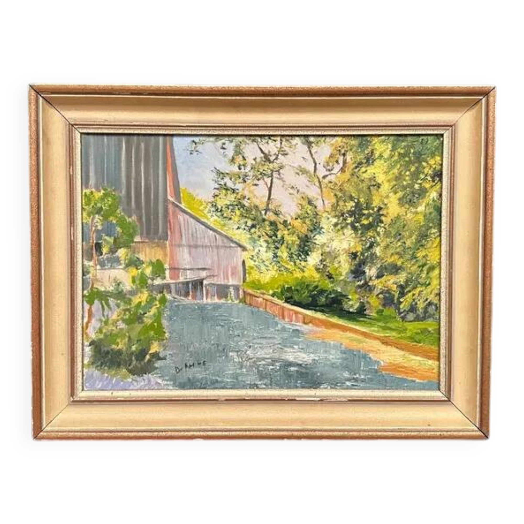 Original Swedish Oil on Canvas – "Cascade" – Signed – Vintage and Framed – 53 × 68.5 cm (20.9" × 27")