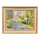 Huile sur toile originale suédoise – "Cascade" – Signée – Vintage et encadrée – 53 × 68,5 cm (20,9" × 27")