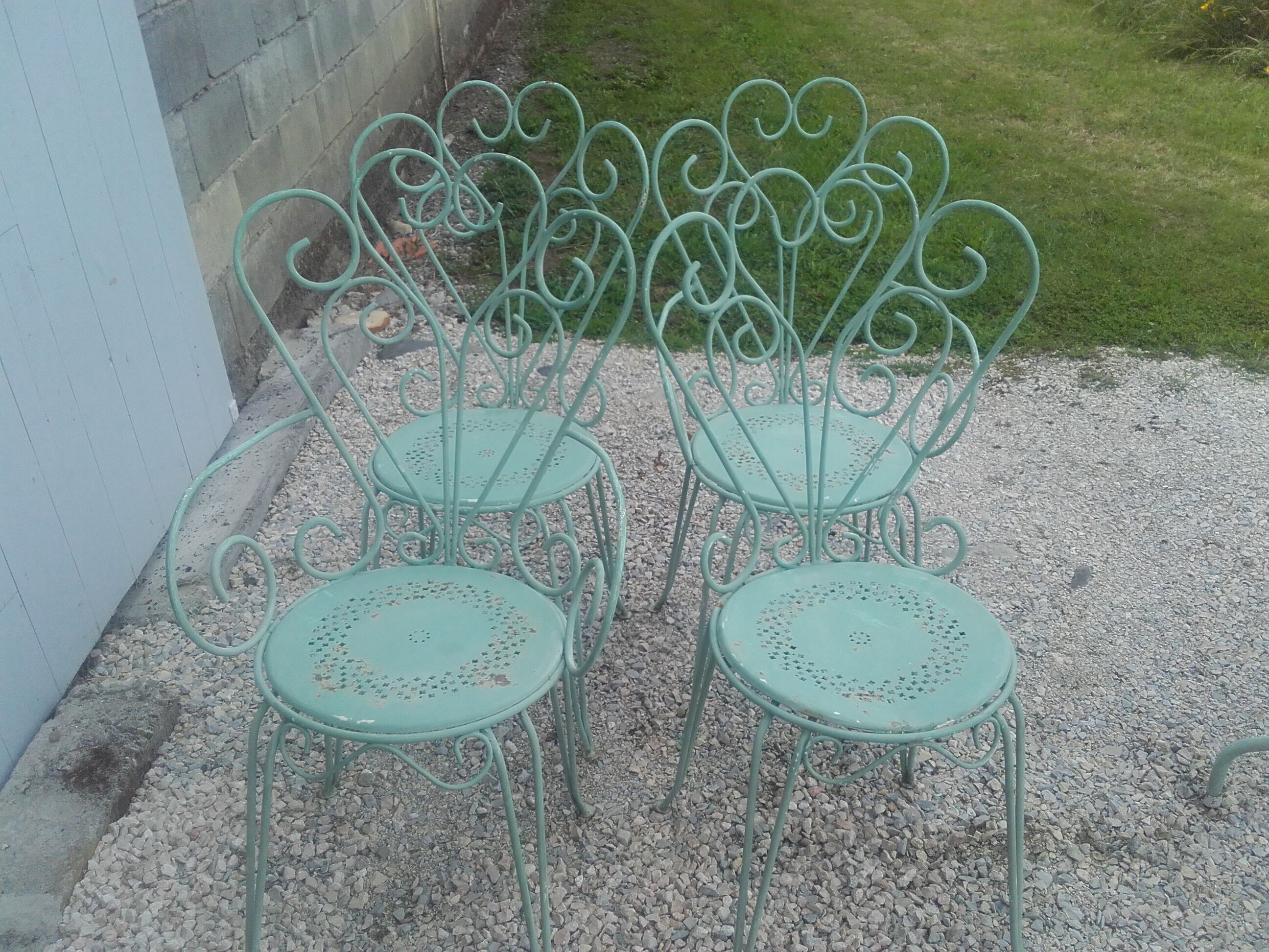 19th century iron garden set.