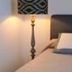 Vintage turned wooden floor lamp