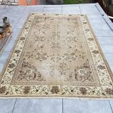 Oushak Vintage Floral Handmade Rug sku882