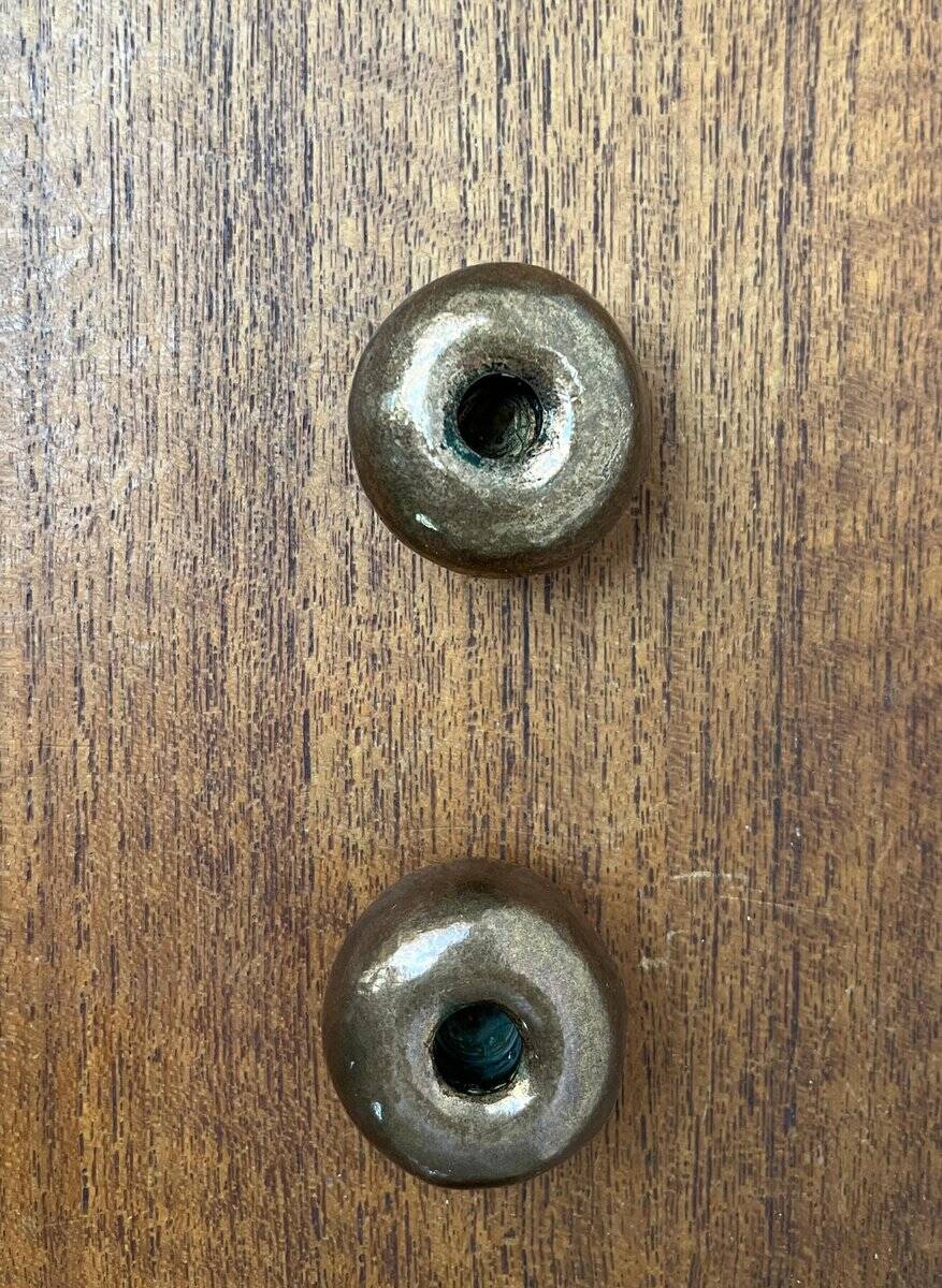 Brutalist Mid-Century Candle Holder in Bronze, 1960s, set of 6