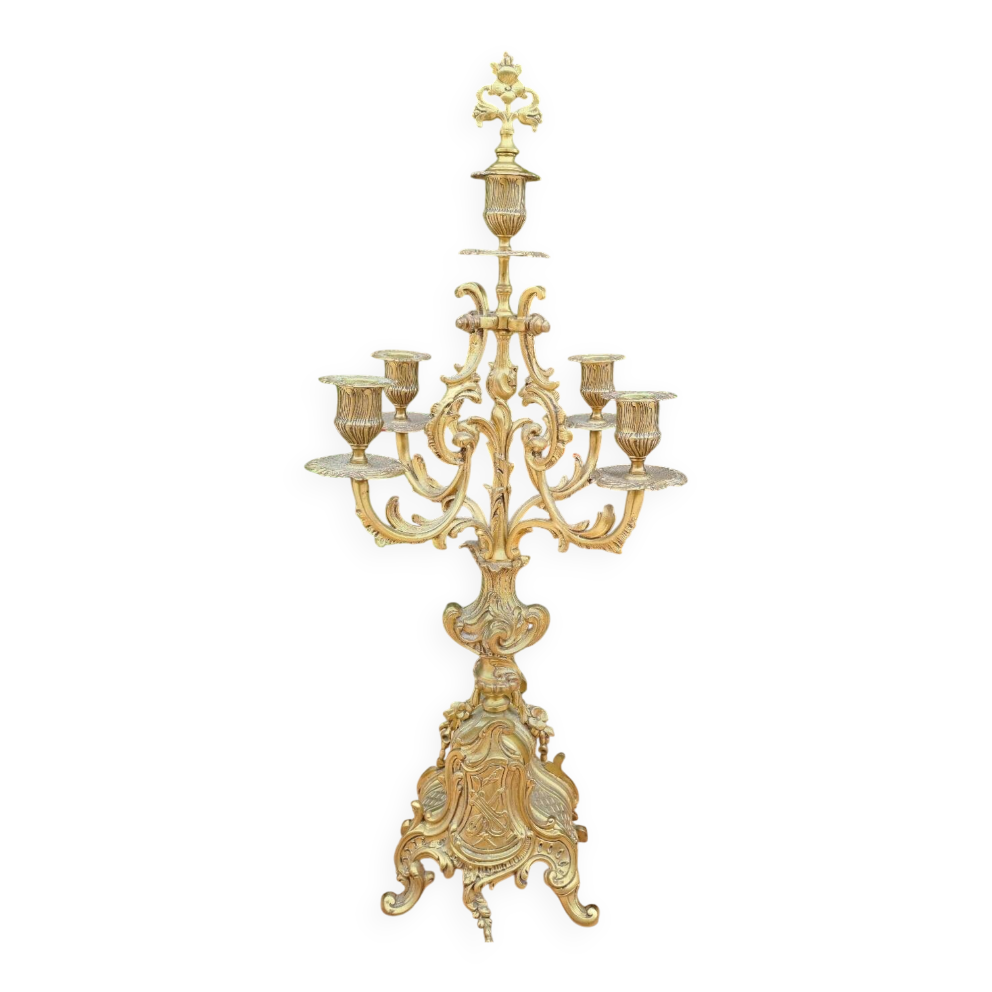 Napoleon III bronze candlestick