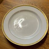 Paris porcelain: 2 large dishes with gilded highlights from the late 19th century
