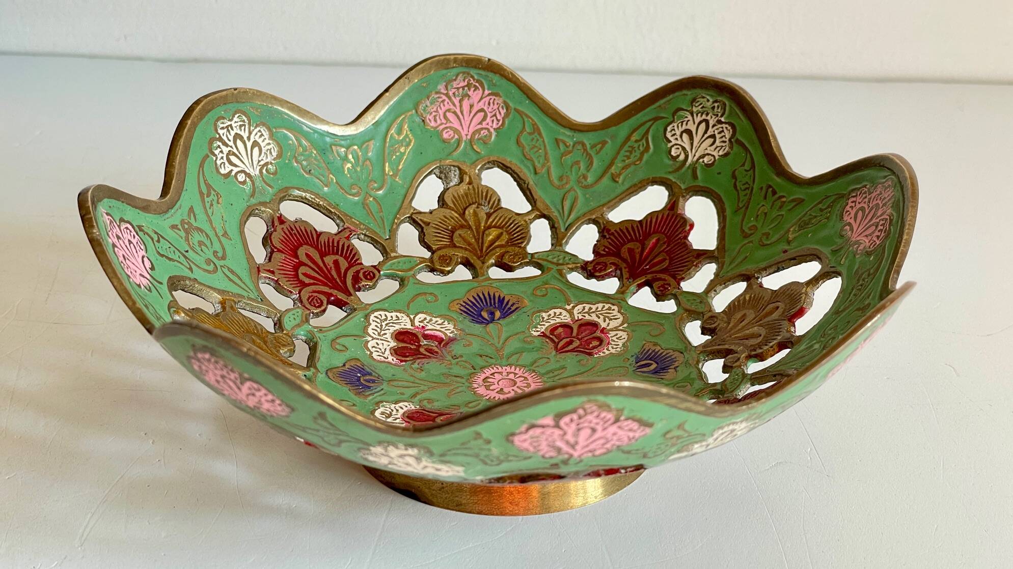 Vintage solid brass pocket tray