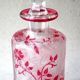 Flacon à parfum Baccarat dégagé à l'acide: Eglantier rouge