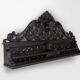 Baroque Richly Carved Black Wooden Sculptured Shelf, France, 1850s