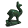 Vintage green ceramic deer figurine St Clément