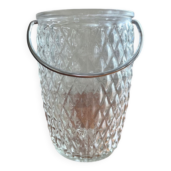 Seau à glace verre vintage