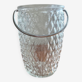 Vintage glass ice bucket