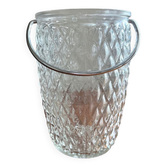 Seau à glace verre vintage