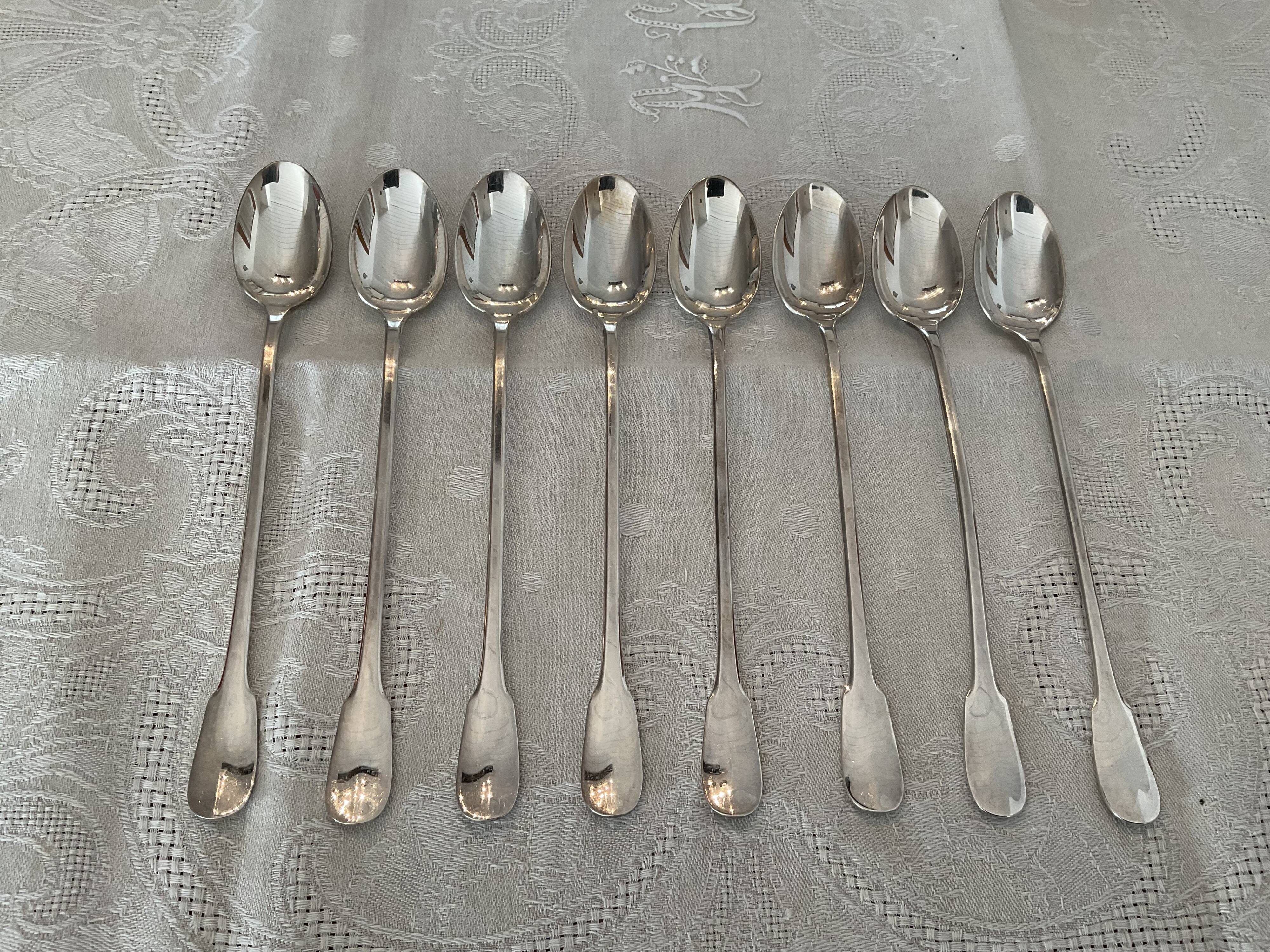 8 cocktail spoons by Christofle Vendôme model
