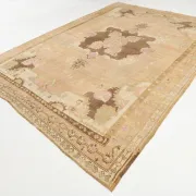 Light Brown & Pink Vintage Persian Rug, Handmade Wool Classic Home Decor