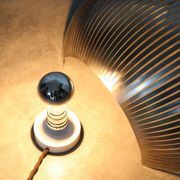 Vintage modernist stainless steel wall or table lamp