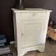 Antique jam pot painted white