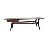 Louis van Teeffelen Salon Table in Teak with a double drawer 1950’s